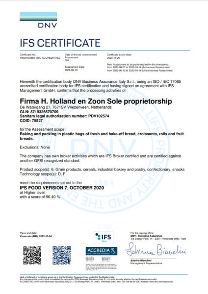 IFS Certificaat